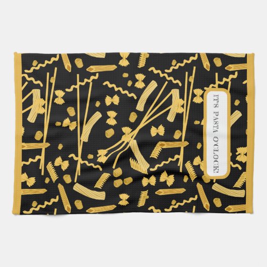 italienische Küche, Pasta-Muster Geschirrtuch (Horizontal)