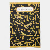 italienische Küche, Pasta-Muster Geschirrtuch (Vertikal)