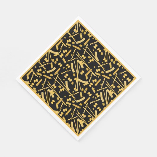 italienische Küche, Pasta-Muster Serviette (Ecke)