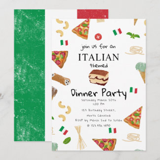 Italienische Küche Pizza & Pasta Party Thema Einladung