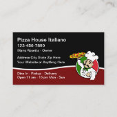 Italienische Küche Pizza Restaurant Business Cards Visitenkarte (Vorderseite)