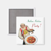 ITALIENISCHE KÜCHE, Sahne Magnet (Vorderseite/Rückseite)