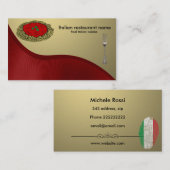 Italienische Küche Visitenkarte (Vorne/Hinten)