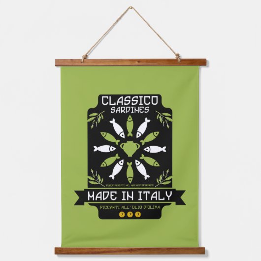 Italienische Küche Wandteppich Mit Holzrahmen (Vorderseite)