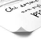 Italienische KüchenSardinen - kursiv zeichnend Zit Poster (Ecke)