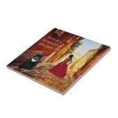 Italienische Kunst Romantische Dame in Roter Tile Fliese (Seite)