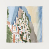 Italienische Küste Amalfi Italien Mittelmeer Wandteppich (Vorderseite (Horizontal))