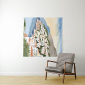 Italienische Küste Amalfi Italien Mittelmeer Wandteppich (Beispiel (Horizontal))