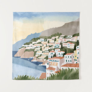 Italienische Küste Amalfi Italien Mittelmeer Wandteppich