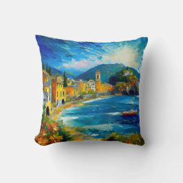 Italienische Küste Mittelmeer Kunst Kissen