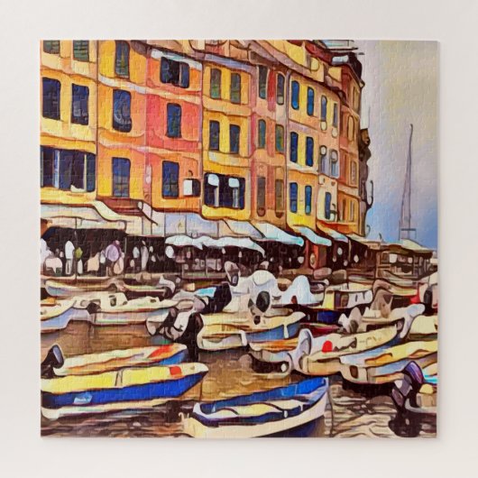 Italienische Küste Portofino Künstlerische Puzzles (Vertikal)