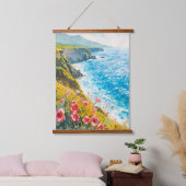 Italienische Küste Wandteppich Mit Holzrahmen (Schlafzimmer)