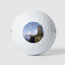 Italienische Küstenlandschaft mit Ruinenturm