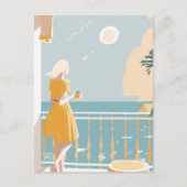 Italienische Küstenstadt Postkarte (Vorderseite)