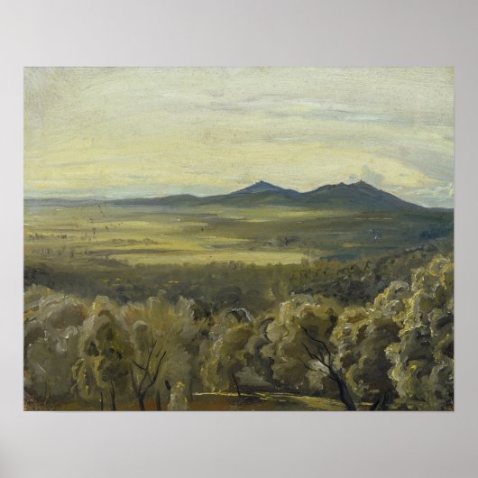 Italienische Landschaft, 1833 Poster (Vorne)