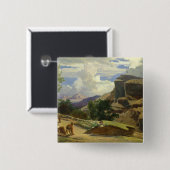 Italienische Landschaft Button (Vorne & Hinten)
