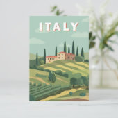 Italienische Landschaft Dankeskarte (Stehend Vorderseite)