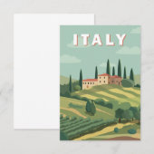 Italienische Landschaft Dankeskarte (Vorne/Hinten)