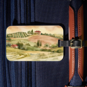 Italienische Landschaft Italienische Aquarellszene Gepäckanhänger
