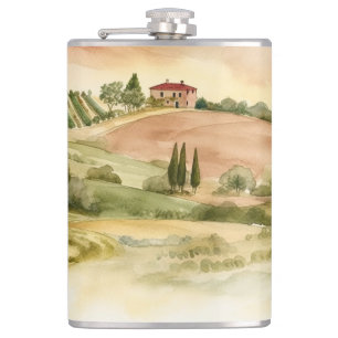 Italienische Landschaft Landschaftlich Italien Was Flachmann