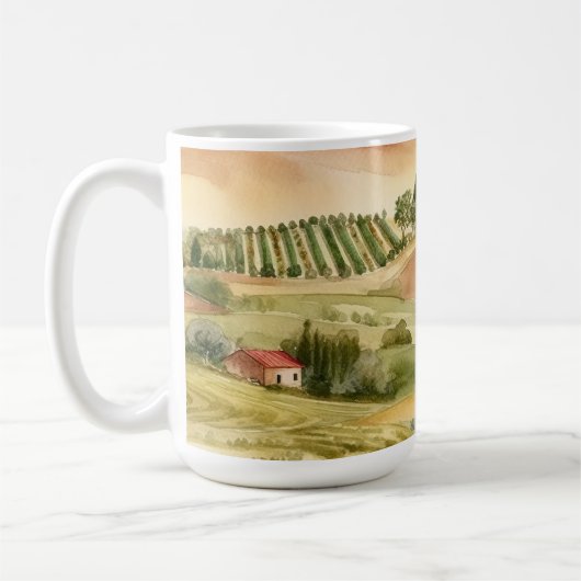 Italienische Landschaft Landschaftlich Italien Was Kaffeetasse (Links)
