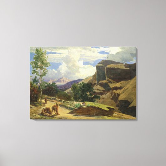 Italienische Landschaft Leinwanddruck (Vorderseite)