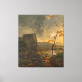 Italienische Landschaft mit antikem Tempietto, Ada Leinwanddruck