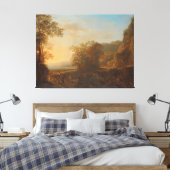 Italienische Landschaft mit Blick auf den Hafen, J Leinwanddruck (Insitu (Schlafzimmer))