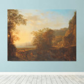 Italienische Landschaft mit Blick auf den Hafen, J Leinwanddruck (Insitu (Holzboden))