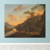 Italienische Landschaft mit Ferry, Jan Beide, c. 1 Leinwanddruck (Insitu (Holzboden))