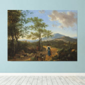 Italienische Landschaft mit Herdsmen, Willem de He Leinwanddruck (Insitu (Holzboden))