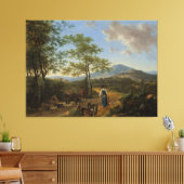 Italienische Landschaft mit Herdsmen, Willem de He Leinwanddruck (Insitu (Wohnzimmer))