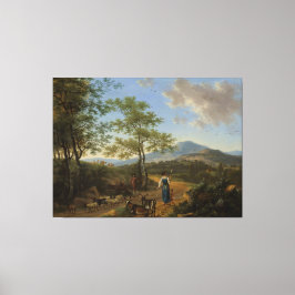 Italienische Landschaft mit Herdsmen, Willem de He Leinwanddruck