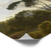 Italienische Landschaft mit Ölgemälden aus Pinien Poster (Ecke)