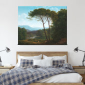 Italienische Landschaft mit Pinien, Hendrik Voogd, Leinwanddruck (Insitu (Schlafzimmer))