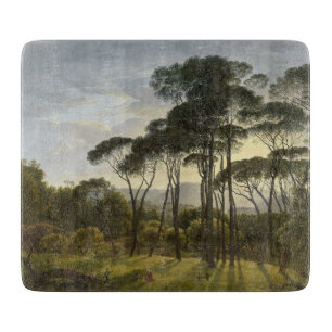Italienische Landschaft mit Pinien (Voogd) Schneidebrett