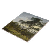 Italienische Landschaft mit Pinienbäumen (Voogd) Fliese (Seite)