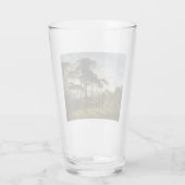Italienische Landschaft mit Pinienbäumen (Voogd) Glas (Rückseite)