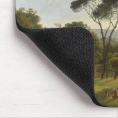 Italienische Landschaft mit Pinienbäumen (Voogd) Mousepad (Ecke)