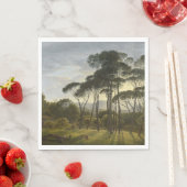 Italienische Landschaft mit Pinienbäumen (Voogd) Serviette (Beispiel)