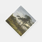 Italienische Landschaft mit Pinienbäumen (Voogd) Serviette (Ecke)