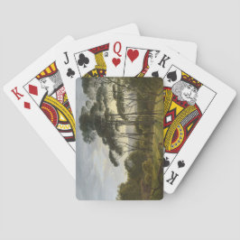 Italienische Landschaft mit Pinienbäumen (Voogd) Spielkarten