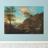 Italienische Landschaft mit Verfasser der Stellung Leinwanddruck (Insitu (Holzboden))