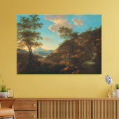 Italienische Landschaft mit Verfasser der Stellung Leinwanddruck (Insitu (Wohnzimmer))