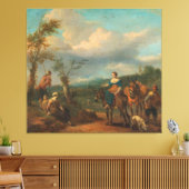 Italienische Landschaft mit Zahlen, Johannes Leinwanddruck (Insitu (Wohnzimmer))