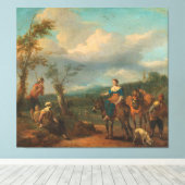 Italienische Landschaft mit Zahlen, Johannes Leinwanddruck (Insitu (Holzboden))