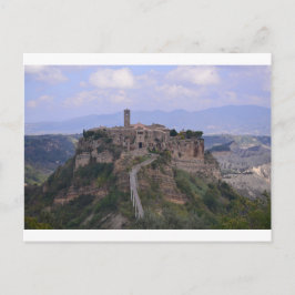 Italienische Landschaft - mittelalterliche Stadt Postkarte
