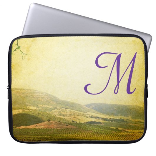 Italienische Landschaft Monogram 15" Laptop Case (Vorderseite)