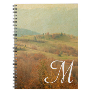 Italienische Landschaft Monogramm Anfangs Notizbuc Notizblock