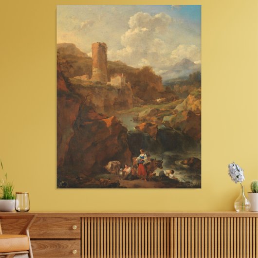 Italienische Landschaft, Nicolaes Pietersz. Berche Leinwanddruck (Insitu (Wohnzimmer))